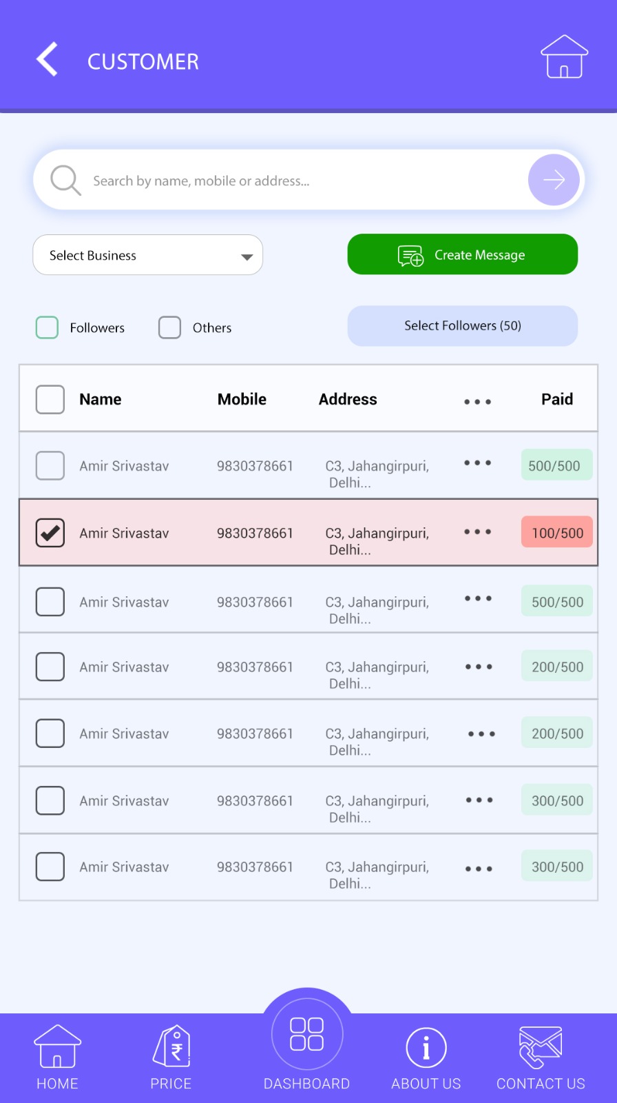 customer base -  a messaging broadcast system